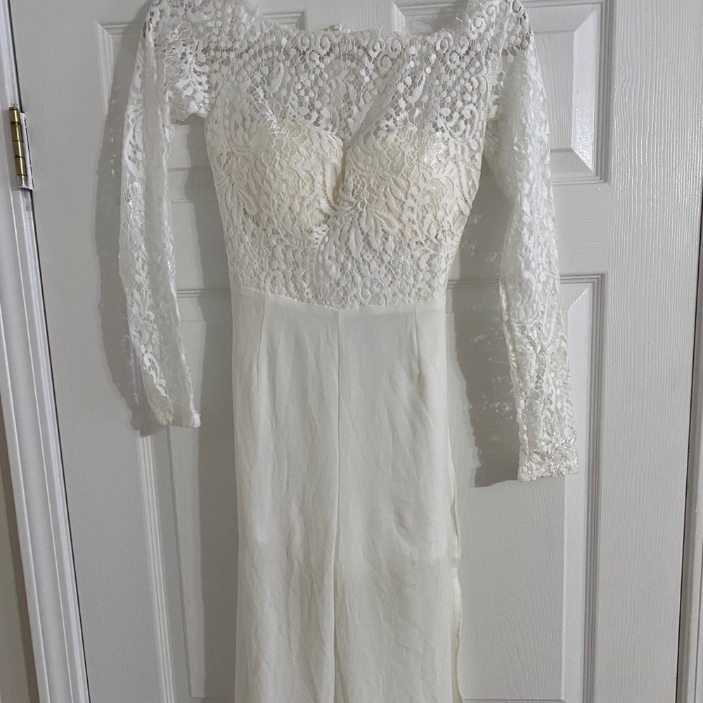 Brand new white lace detail jumpsuit